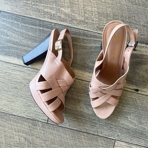 B. Makowsky BF Nicole Blush Pink Strappy Heeled Sandals Size 11